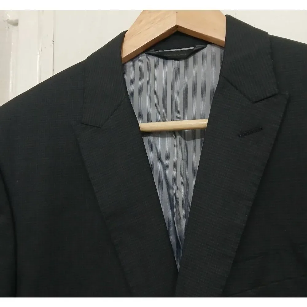 Banana republic mens 36R blazer marzotto Italian virgin wool  fabric gray